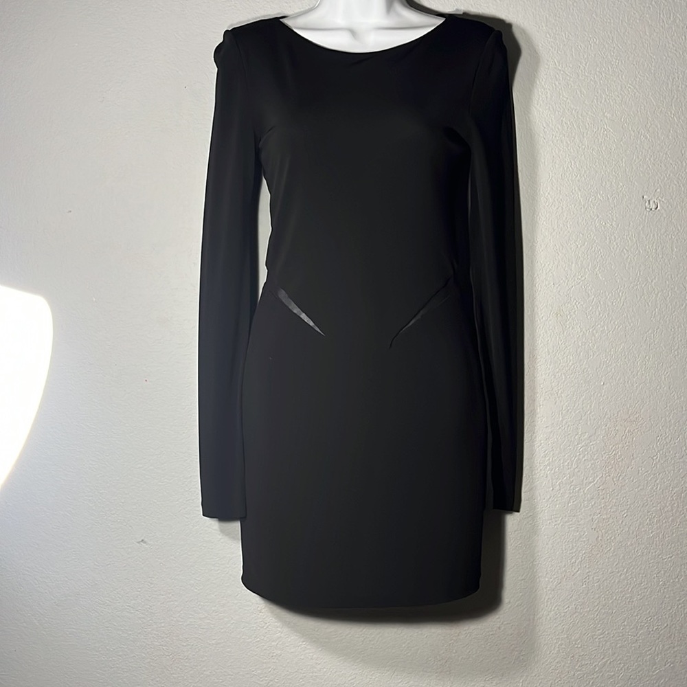 T Alexander Wang little black dress with mesh slits size Small